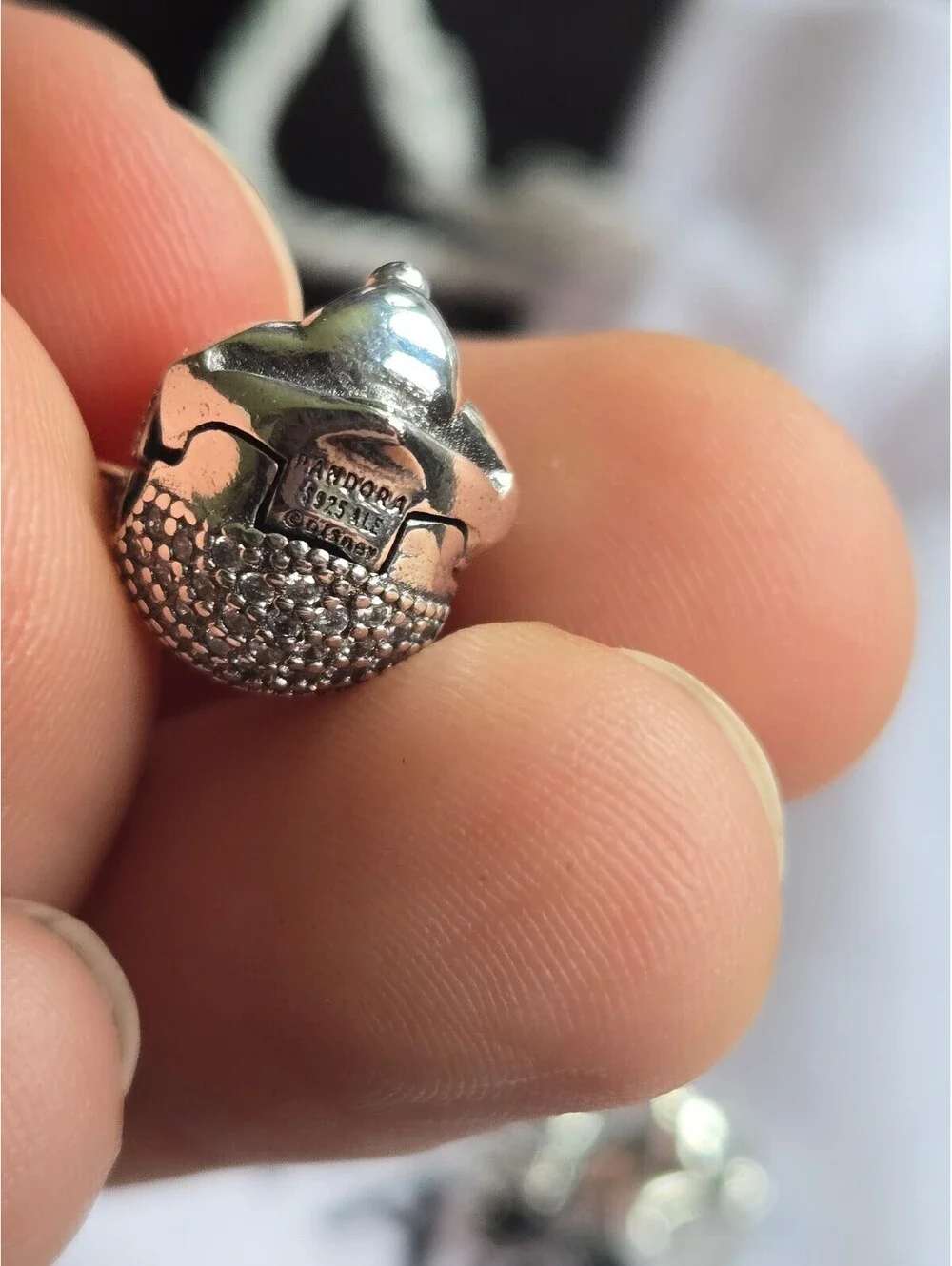 Minnie and mickey pandora charm clip bundle cubic zirconia